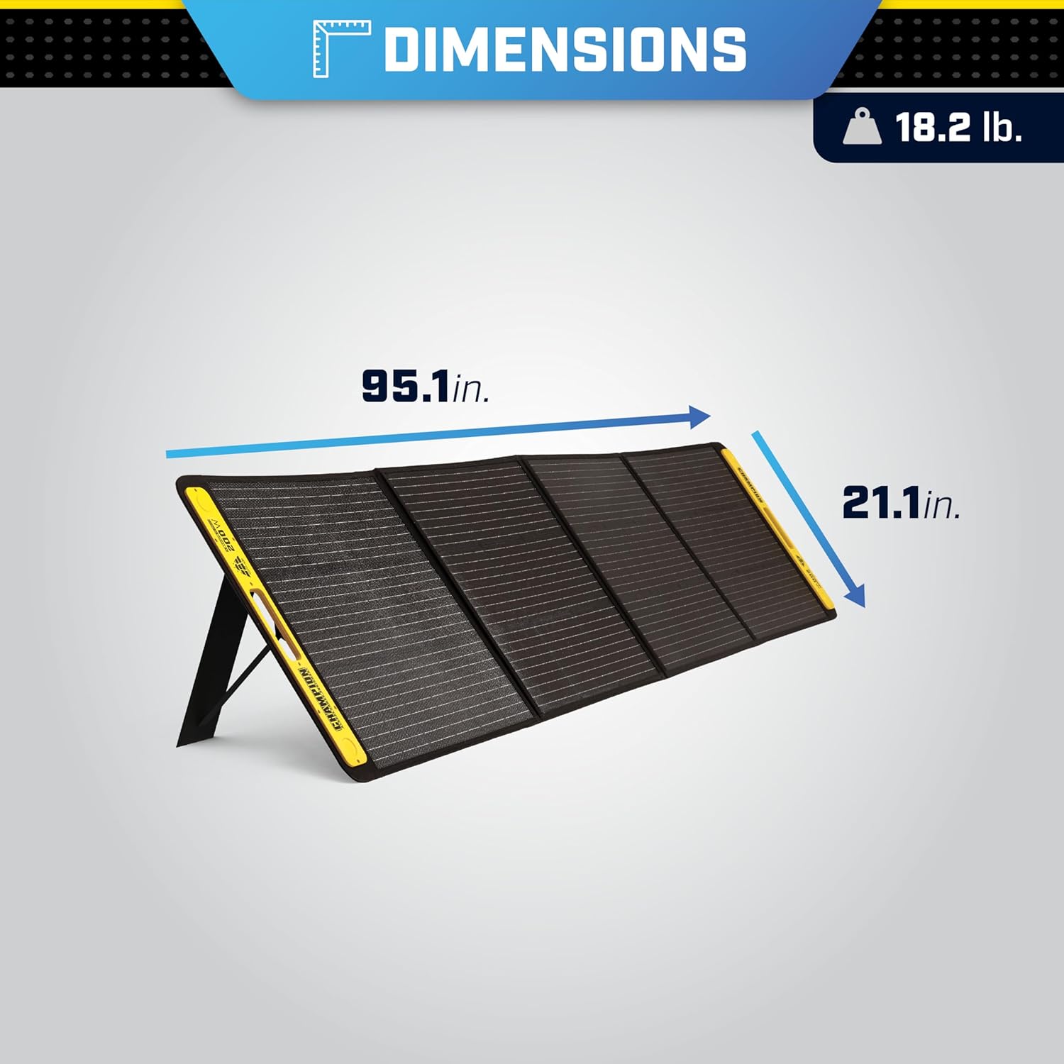 Champion Power Equipment 201247 200-Watt Portable Foldable Solar Panels with Extension Cable and Kickstand