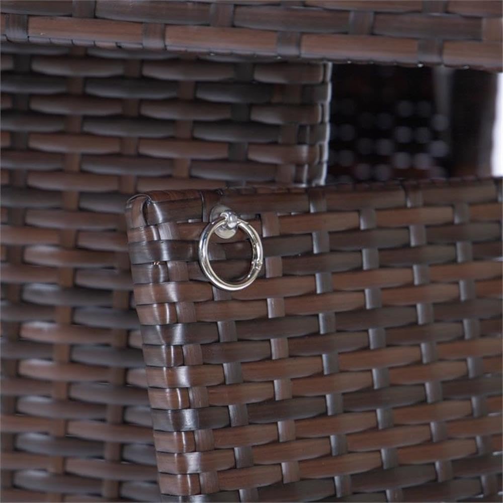 LeisureMod 44-Inch Propane Fire Pit Table, 50,000 BTU Auto-Ignition Gas Fire Pit with Lid, Tempered Glass Wind Guard & Decorative Stones, Dark Brown