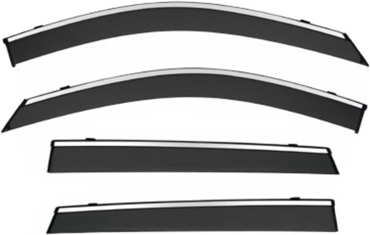 Window Deflectors for DR 5.0 Urban SUV MK1 2017-2024+, Sun Rain Guard Window Visors Vent Shades with Bright Stripes Car Accessories