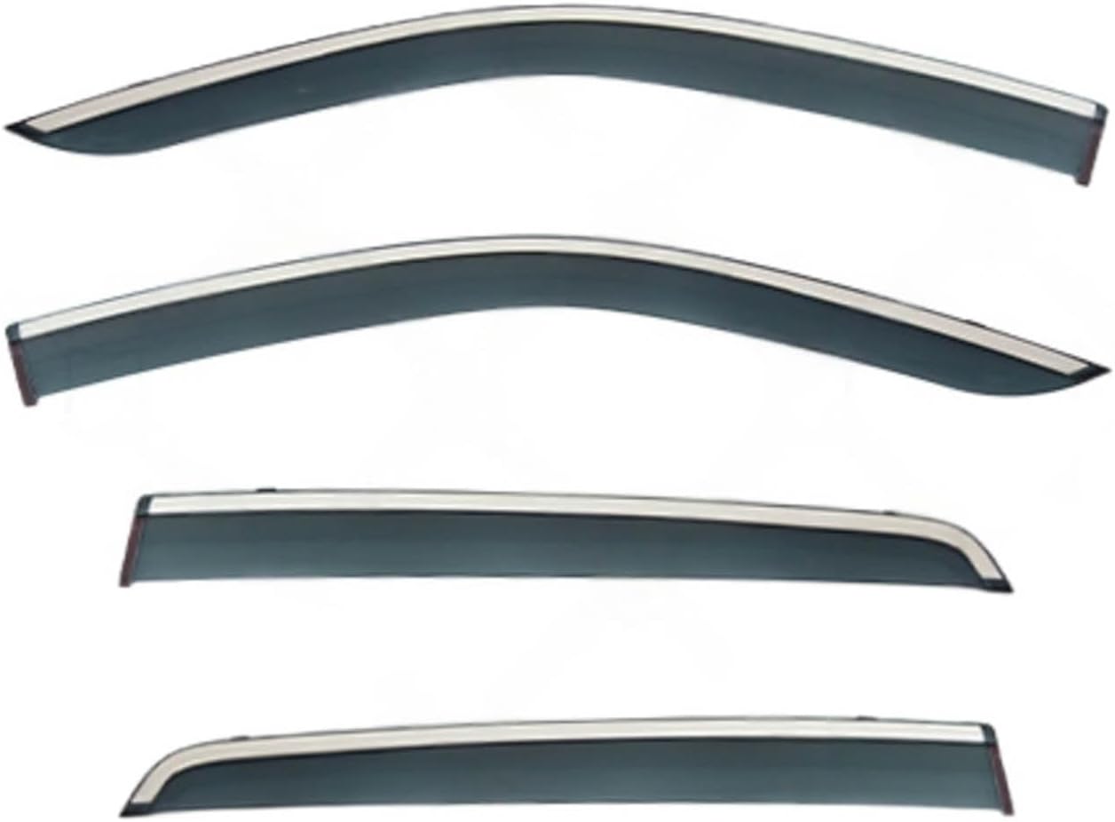 Window Deflectors for Toyota Hilux VIGO MK7 AN10-AN30 2005-2014, Sun Rain Guard Window Visors Vent Shades with Bright Stripes Car Accessories