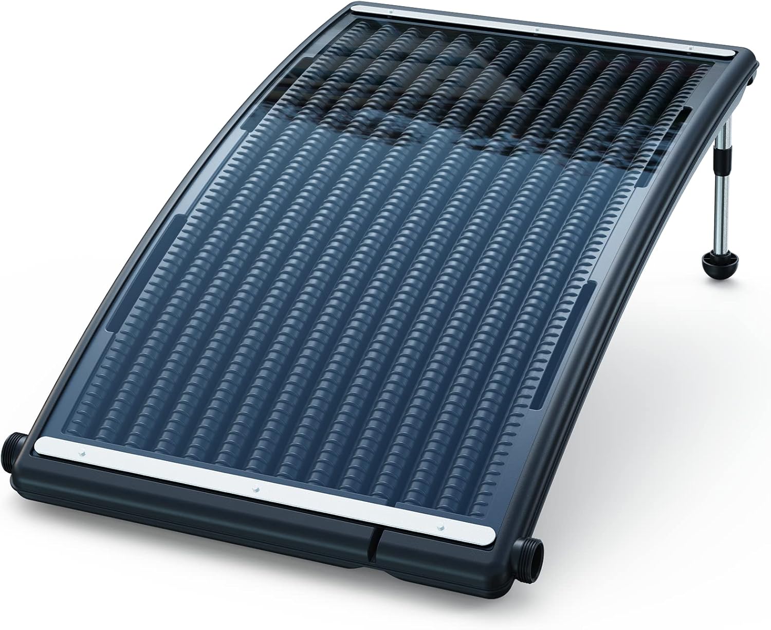 Curve Solar Pool Heater, Made for Above-Ground and Inground Pools, Includes Two Hoses & Clamps, Two Adapters