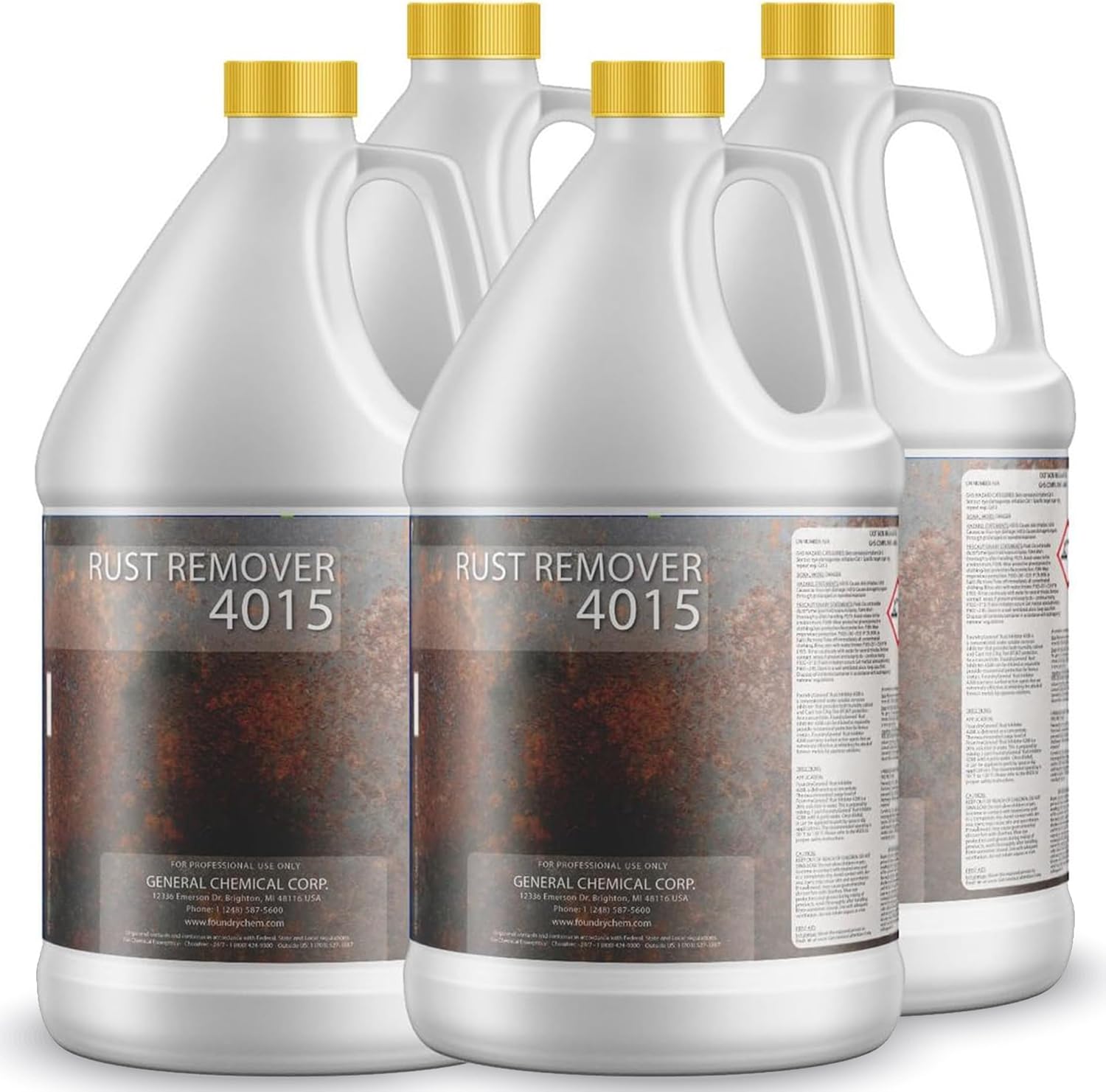 DeckGeneral Rust Remover 4015 All Surface Rust Stain Eliminator, Concrete Cleaner, Effective Rust Clean Up for Driveways, Walkways, Swimming Pools, Brick, Pavements and More (4 Gallon Case)