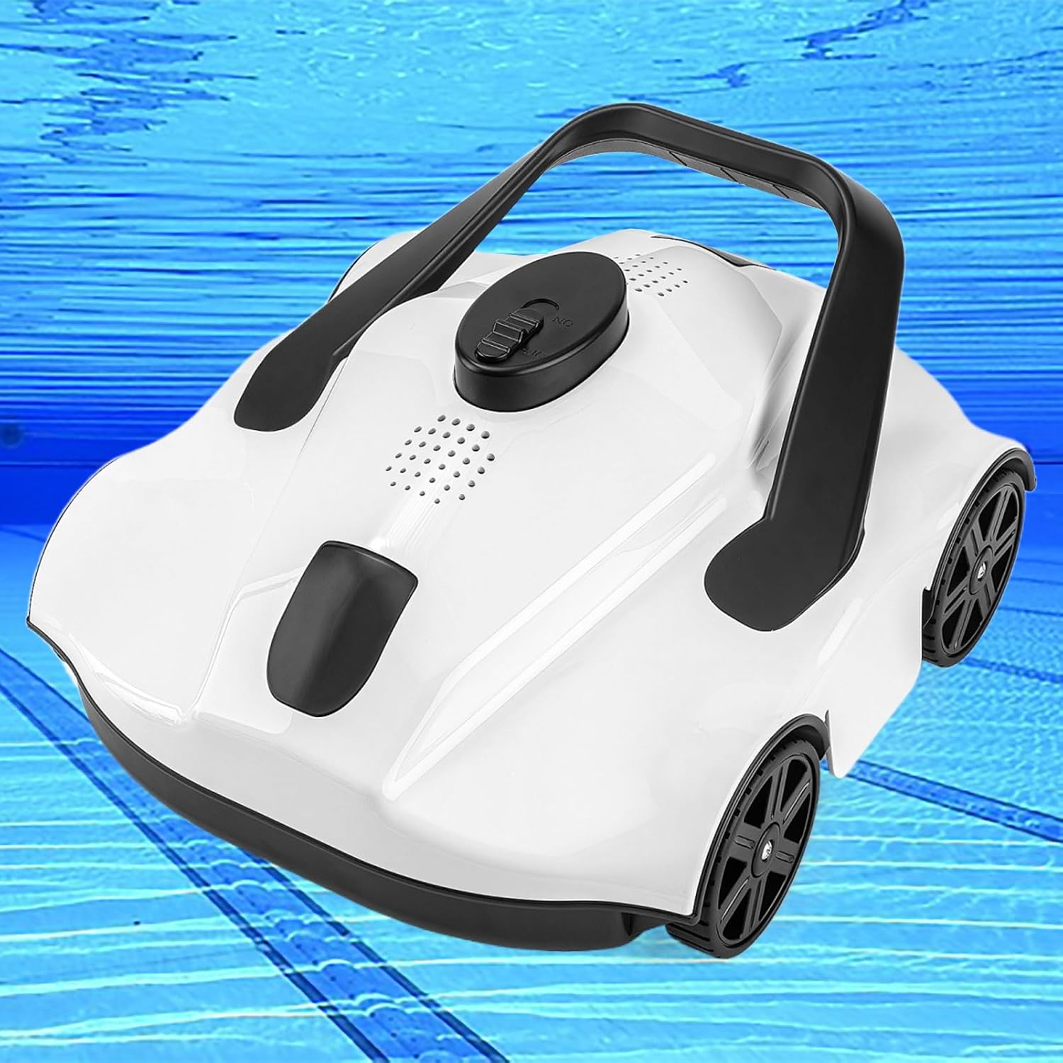 Automatic Pool Vacuum with Self-Parking, Cordless Robotic Pool Cleaner with Dual-Motor, Powerful Suction, for Above Ground Flat Pools