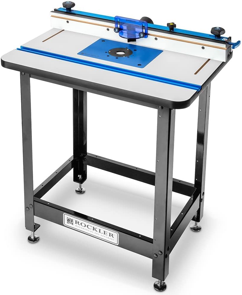 Router Table Fence – w/Micro-Adjustment Knob – Set Includes Router Fence Dust Port, Bit Guard, MDF Fences, Joinery Bars, & More – Aluminum Router Table Accessories