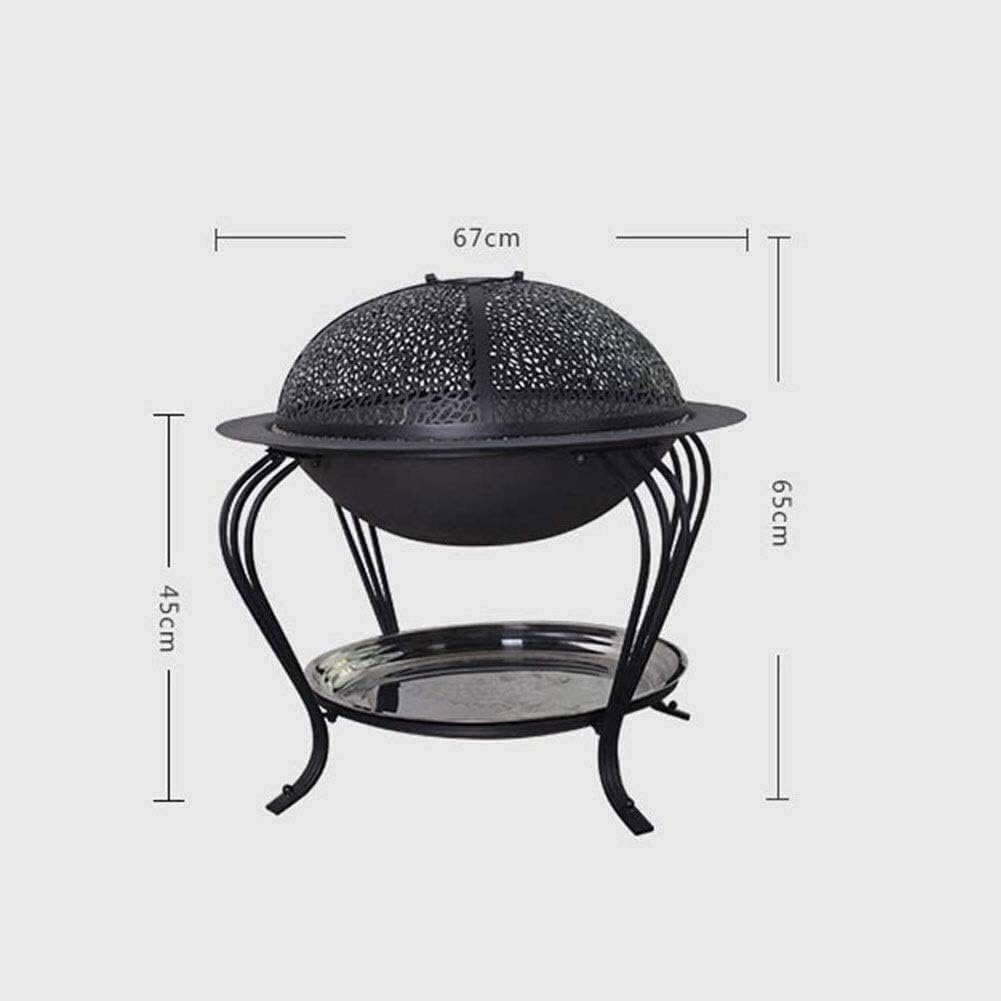 Fire Pits Patio Fire Steel Grill Fire Pit Bowl with Mesh Spark Sn Cover