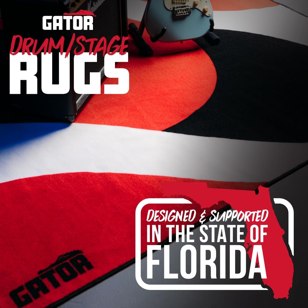Gator Cases Drum Rug with Non-Slip Grip Backing, 78