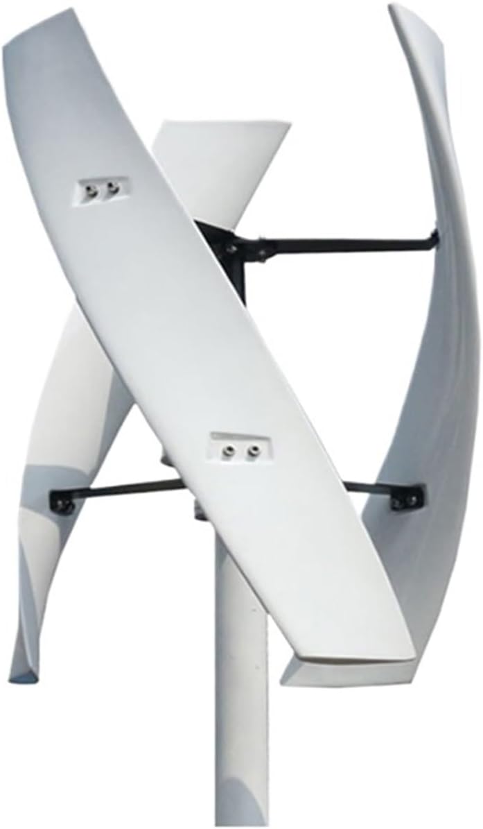 Wind Turbine Generator Kit, 10KW Vertical Wind Turbine nerator for Home 10000W 12V 24V 48V Low Noise Free Energry Windmill for Hybrid Solar Wind System(White,24V_10KW)