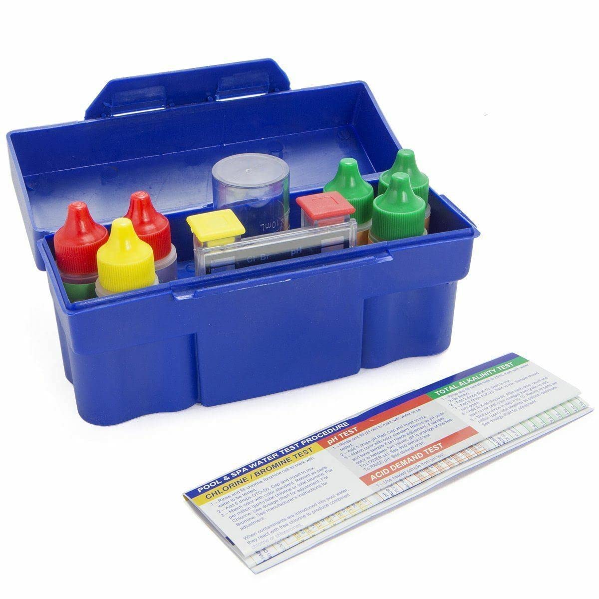 for 5 Way Testing Kit for Swimming Pool Water PH Test Alkaline Chemical Tester Set