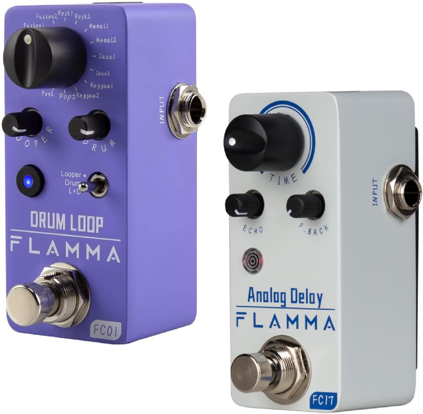 FC01 Drum Looper Guitar Pedal and FC17 Analog Delay Pedal