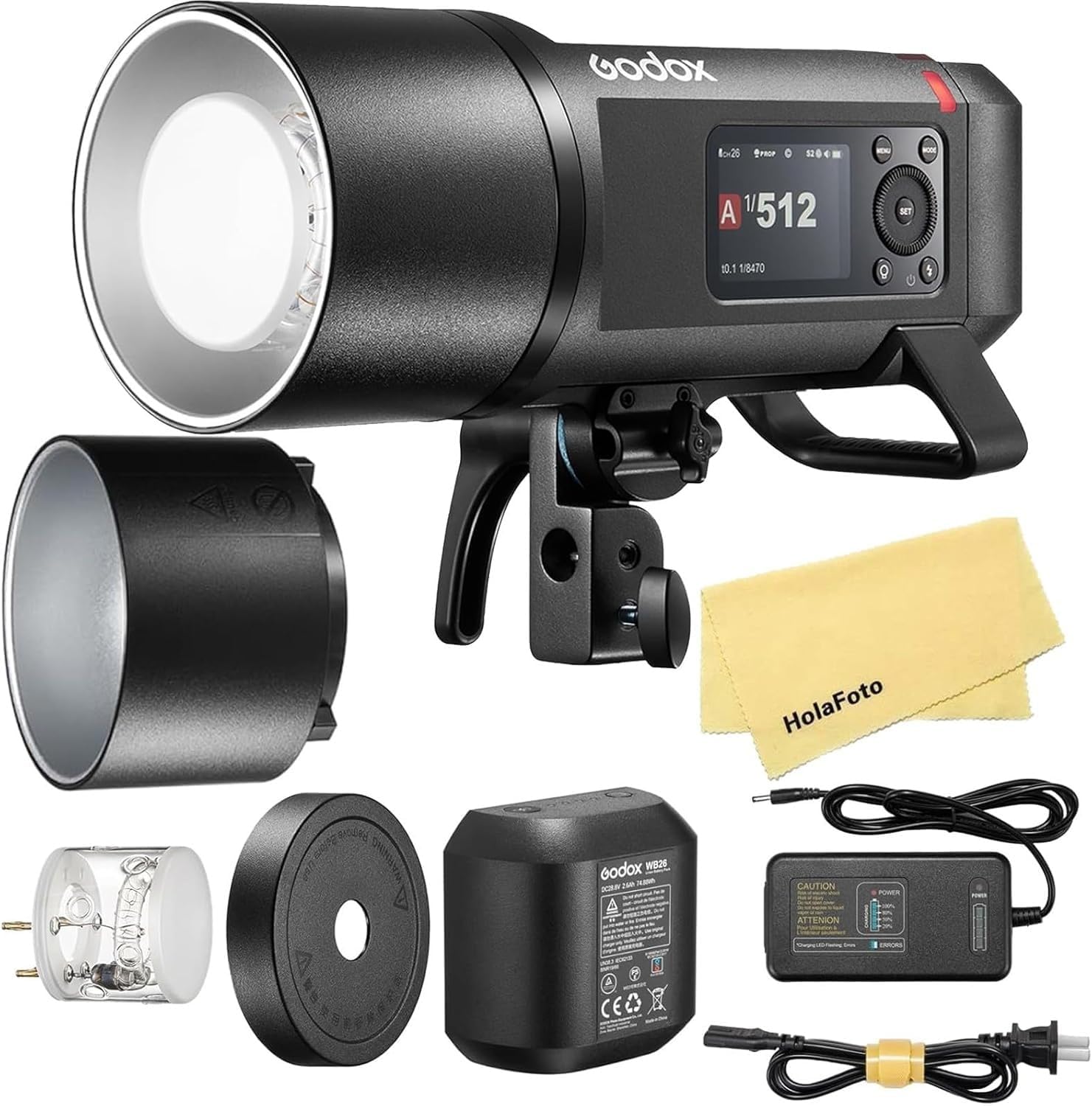 Godox AD600 Pro II 600Ws G87 Outdoor Flash Strobe,2.4G TTL 1/8000 HSS,0.01~0.9s Recycle Time,40W Bi-Color LED Modeling Light for Canon Sony Nikon Fujifilm Olympus Panasonic Pentax Leica Cameras