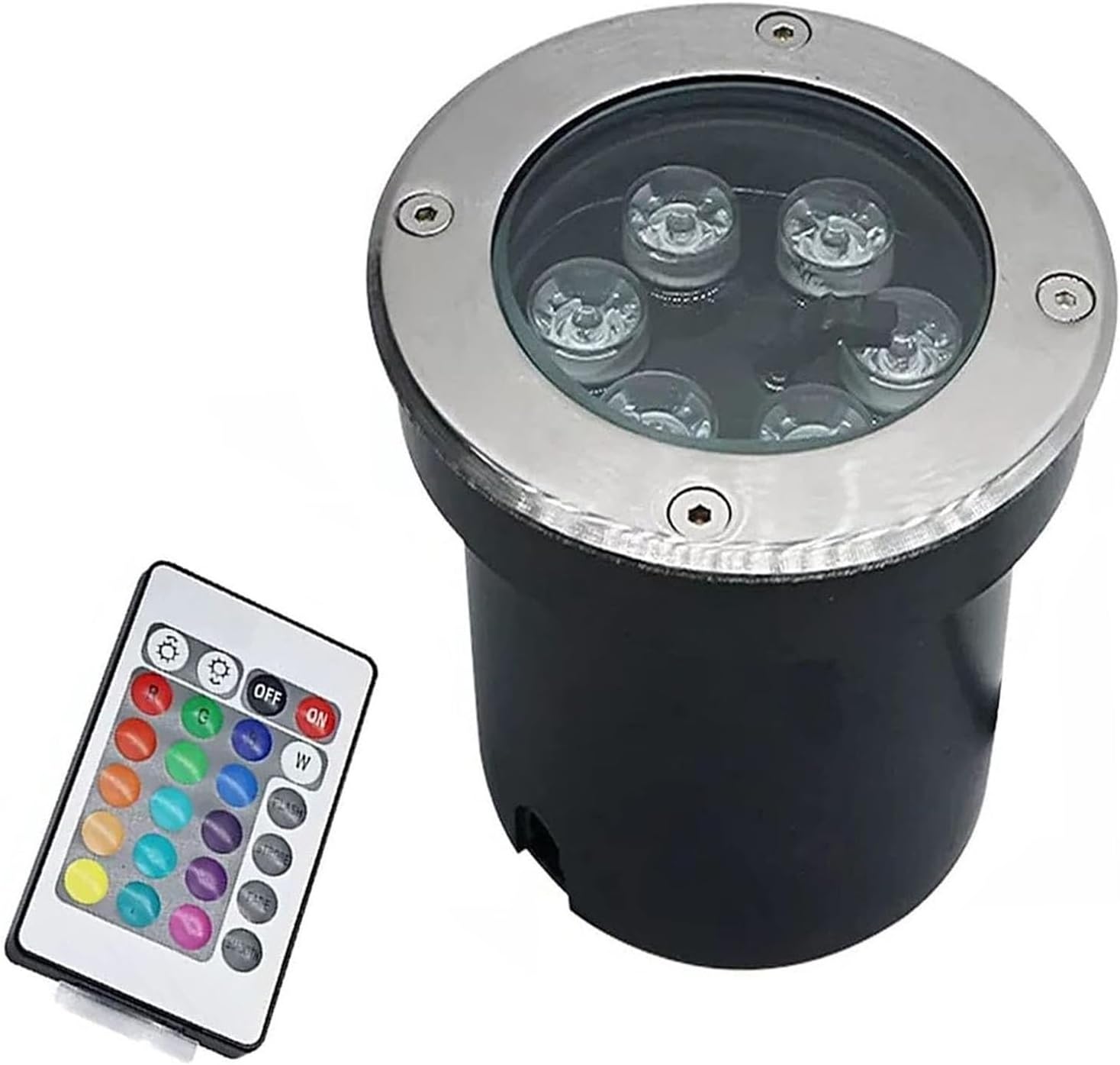 LED Underwater Pond Lights - Submersible LED Fountain Lamp, 12V/24V IP68 Waterproof Underwater Spotlight, RGB Color Changing LED Ground Spotlight, for Garden, Pool Lamp, with Remote Control(24v,36w)