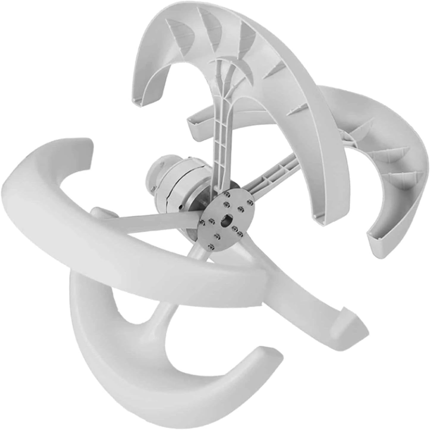 5000W Wind Turbine Generator, 5pcs DC12V 24V Vertical Axis Wind Turbine Generator Kit for Home Hybrid Street Light, Electromagnetic Power Generation Equipment White