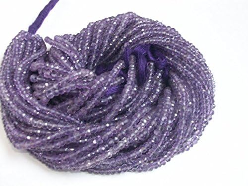 JP_BEADS 3.50 mm (10 Strand lot) Natural Genuine Pink Amethyst Roundel Micro Faceted Beads