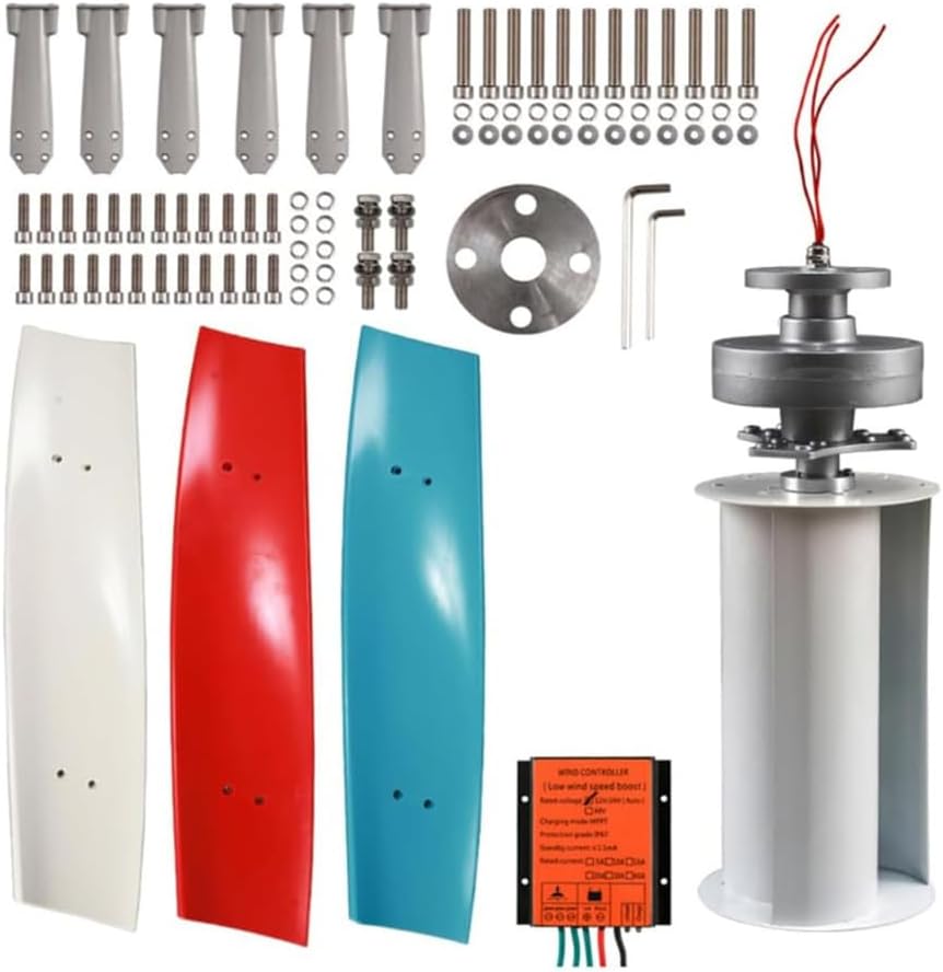 10000W 12V 24V 48V Vertical Wind Power Turbine Generator with Mppt Charge Controller Low Noise Windmill,for Home Farm Portable Wind Turbine