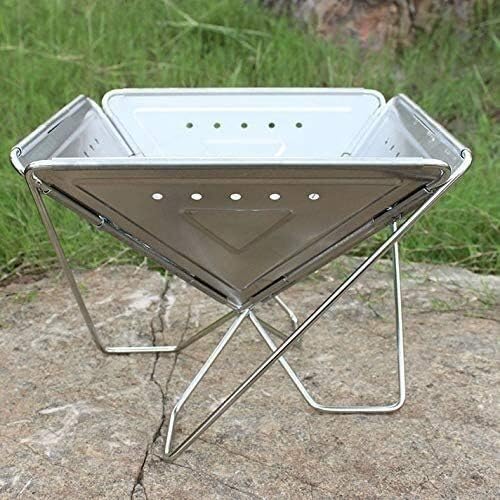 Fire Pits Outdoor Wood Burning Outdoor Fire Pit, Portable Fire Pit,Integrated Design, High Temperature Resistant Stainless Steel, Multi-Purpose with Cover BBQ Cooking for Outside Camping Backyar