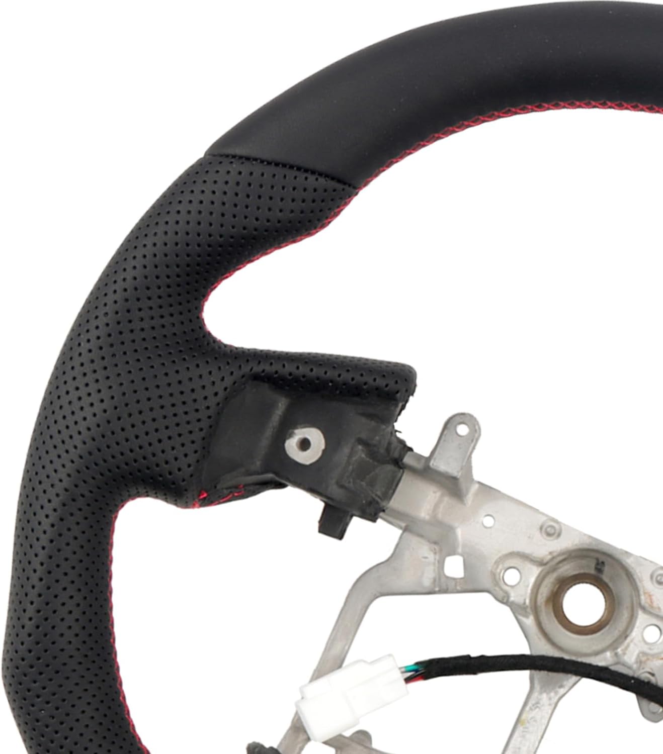 HIGH FLYING for Toyota Tacoma 2016-2023 Car Interior Accessories Heated Steering Wheel Replacement Part Perforated Leather Kit (Red Alignment Strip)