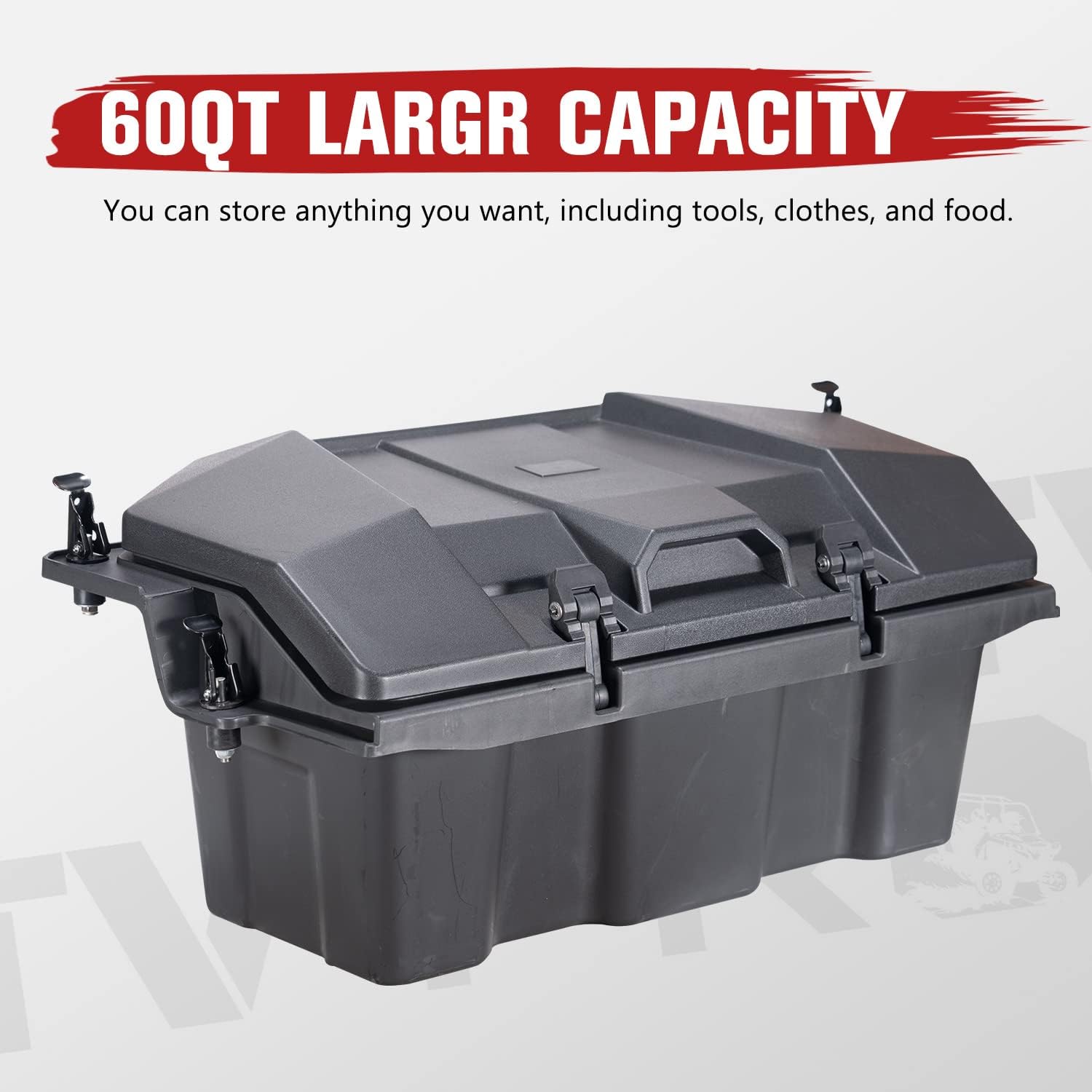 A & UTV PRO 60 QT Forward Cargo Box Compatible with 2022-2026 Polaris RZR PRO R/Pro R 4, Rear Storage Bin Bed Tool Box Accessories, Waterproof Dust Resistant, Replace OEM # 2884235