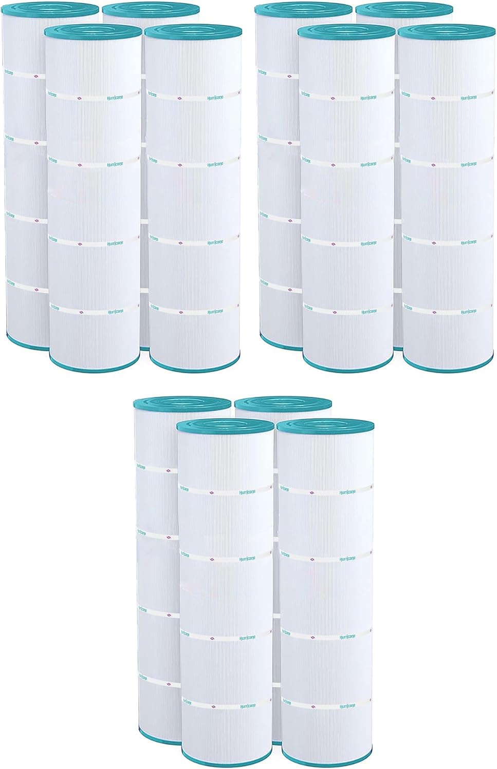 Hurricane Filters 12 Pack HF7487-04 Advanced Pool Filter Cartridge - Replacement for PA100N, Unicel C-7487, Filbur FC-1270, Hayward Super-Star-Clear C4000, SwimClear C4020