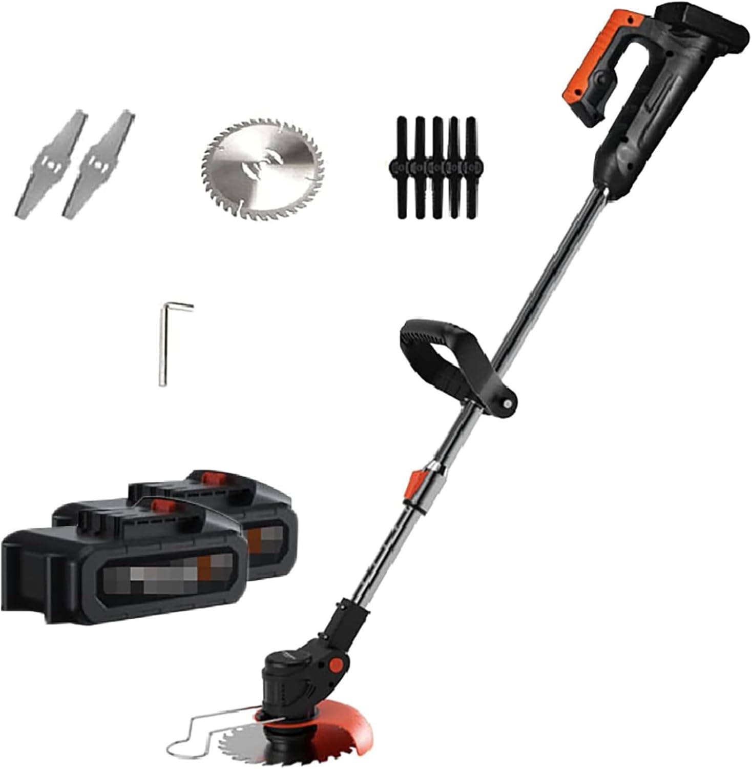 3-Blade 9000mAh Rechargeable Lawn Mower - Portable Weeder for Home Garden Lawn Shrub Trimming