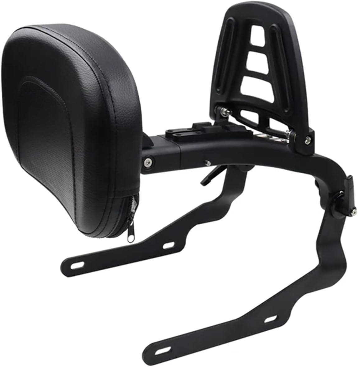 Motorcycle Multifunction Sissy Bar Driver Passenger Adjustable Backrest for Harley Nightster RH 975 Special RH975S 2022 2023 2024 2025 with Folding Luggage Rack Accessories (Black)