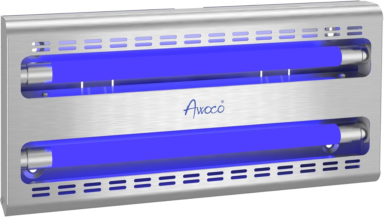 Awoco 11W LED Stainless Steel 100V-240V UV Light Fly Traps Indoor, Sticky Electric Fly Trap for Capturing Flies, Mosquitoes, Moths and Flying Insert, Silent Bug Light for Home, Restaurant, Garage