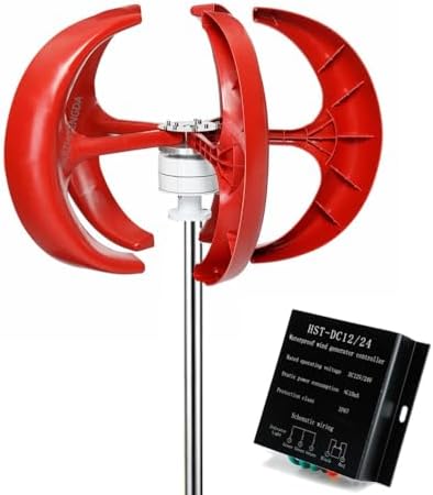 12000W Vertical Wind Turbine Generator | 12V 24V 48V Small Windmill with MPPT Controller for Noiseless Home & Camping Power Solutions