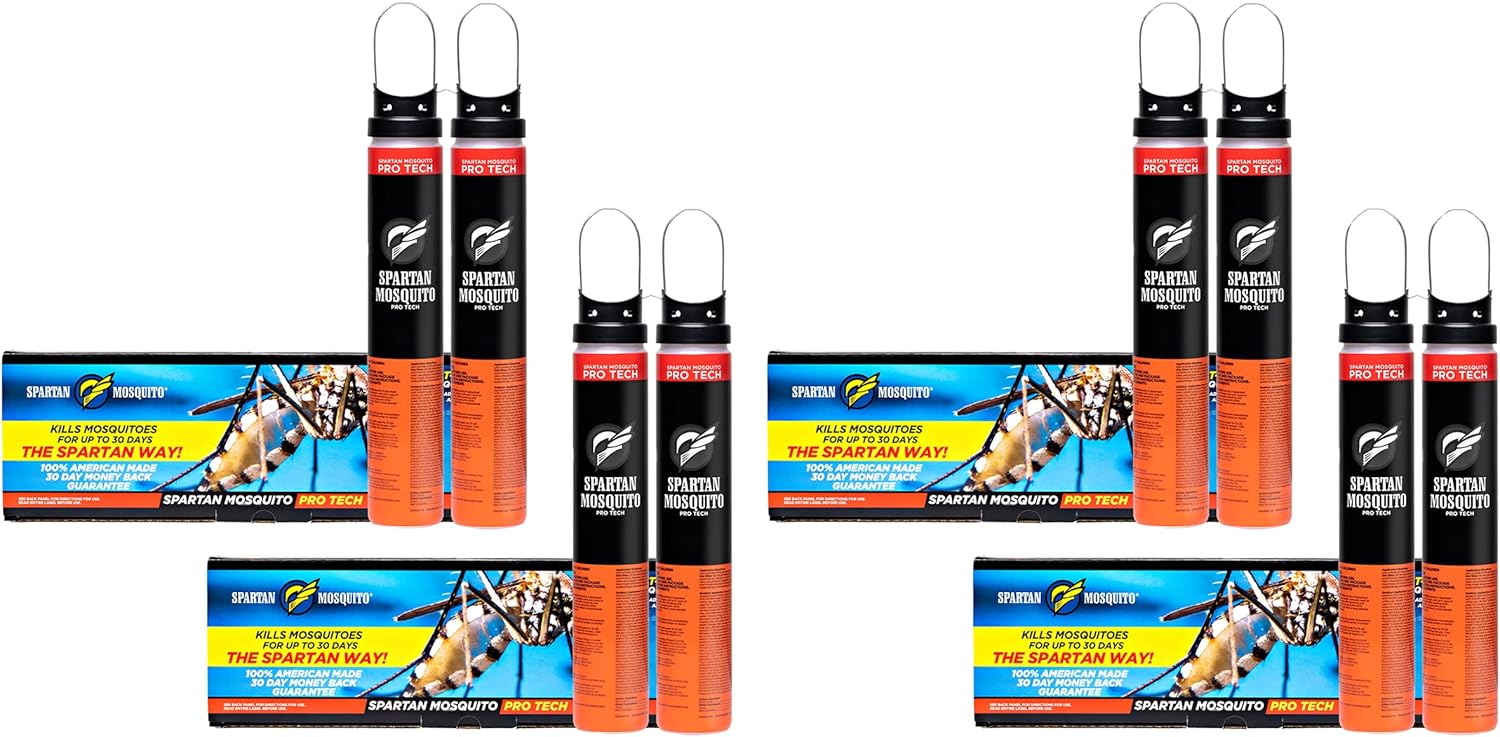 Spartan Mosquito Pro Tech - 8 Tubes (4 Boxes) 100% American Made