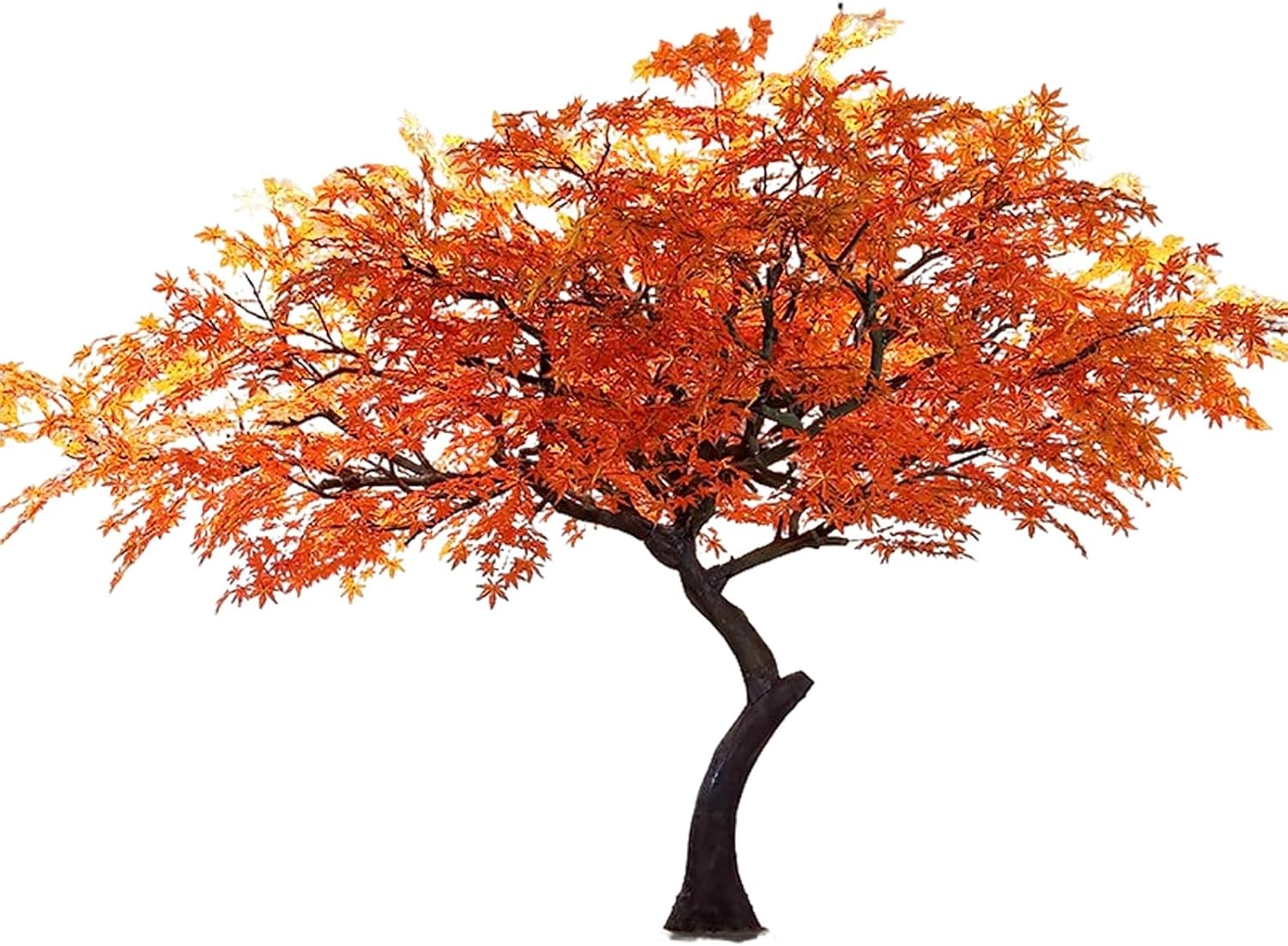 Artificial Red Maple Tree, High-Fidelity Silk Plant, Large Artificial Maple Tree, Suitable for Indoor and Outdoor Use, Parties, Restaurants, Shopping Malls(1.8m/6ft)