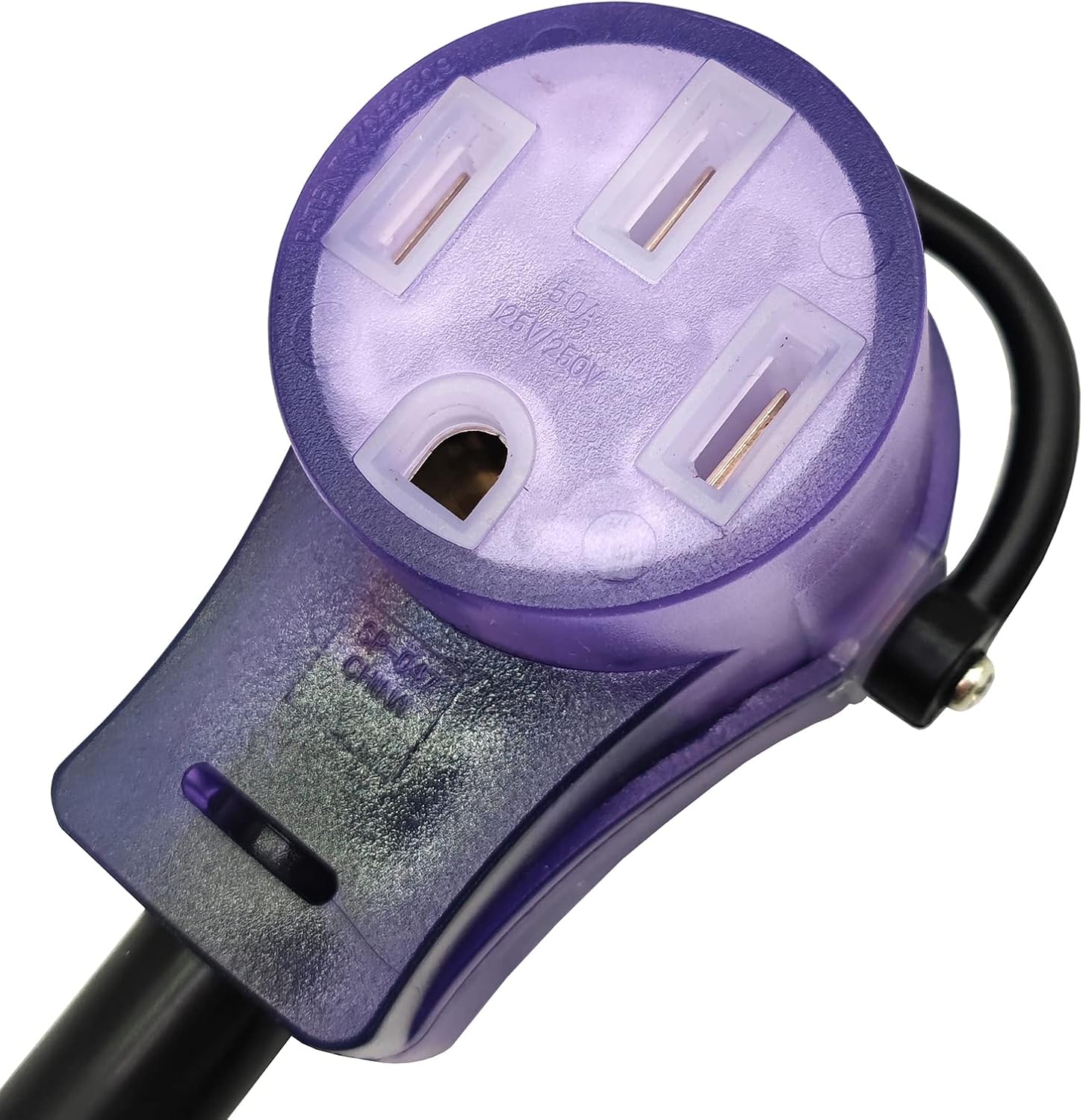 Parkworld 691845 Power Adapter Cord 4-Prong Generator 30A Locking L14-30P Male to RV 50 AMP 14-50R Female with Handle (25FT)