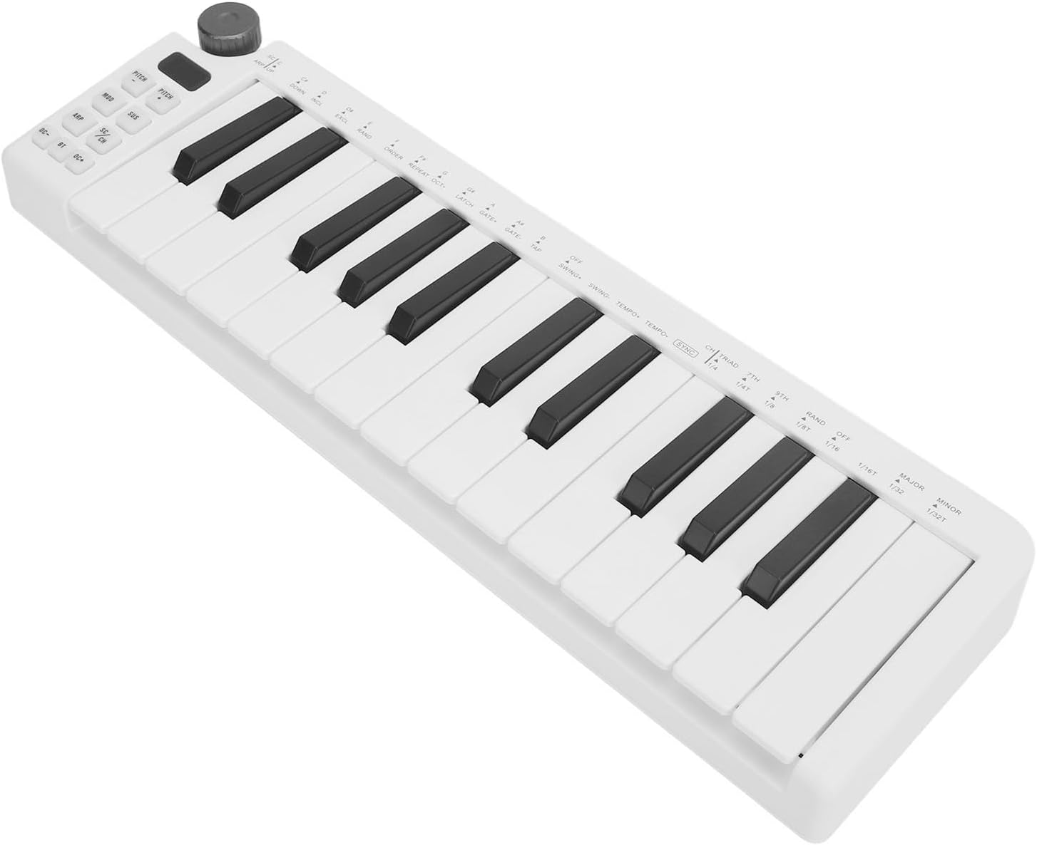 25-Key MIDI Keyboard Controller, USB-C and Wireless Connectivity, ABS Black