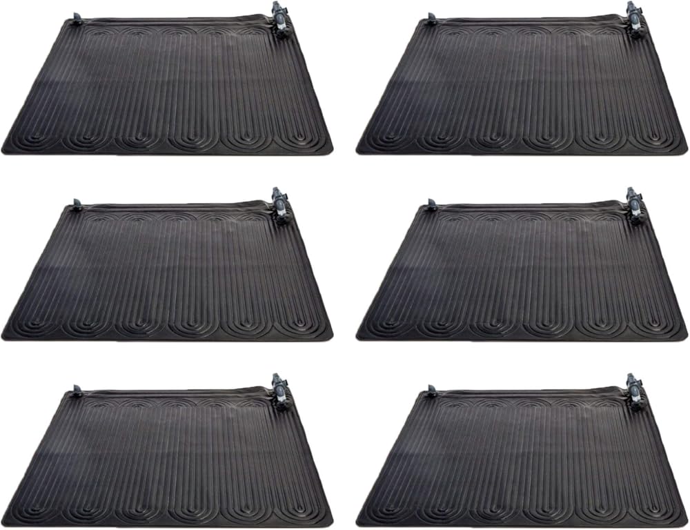 Intex 28685E Above Ground Swimming Pool Water Heater Solar Mat, Black (6 Pack)