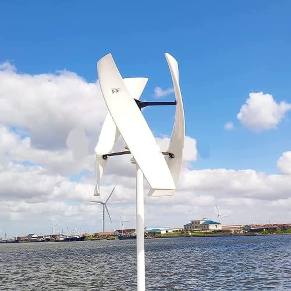 8000W Levitation Upright Wind Turbine, No Noise Vertical Magnetic Wind Generator with Charge Controller 24V-220V Vertical Axis Wind Turbine for Home Use