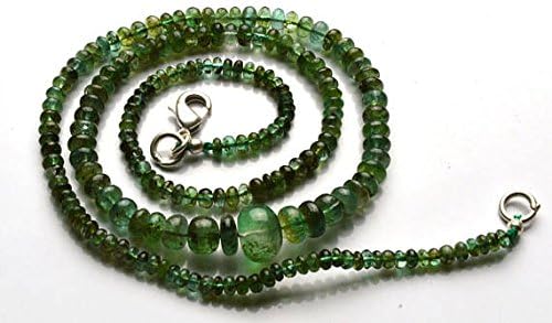 1 strand natural 17 inches stands agems natural emerald transparent smooth roundels beads necklace 3 to 9 mm