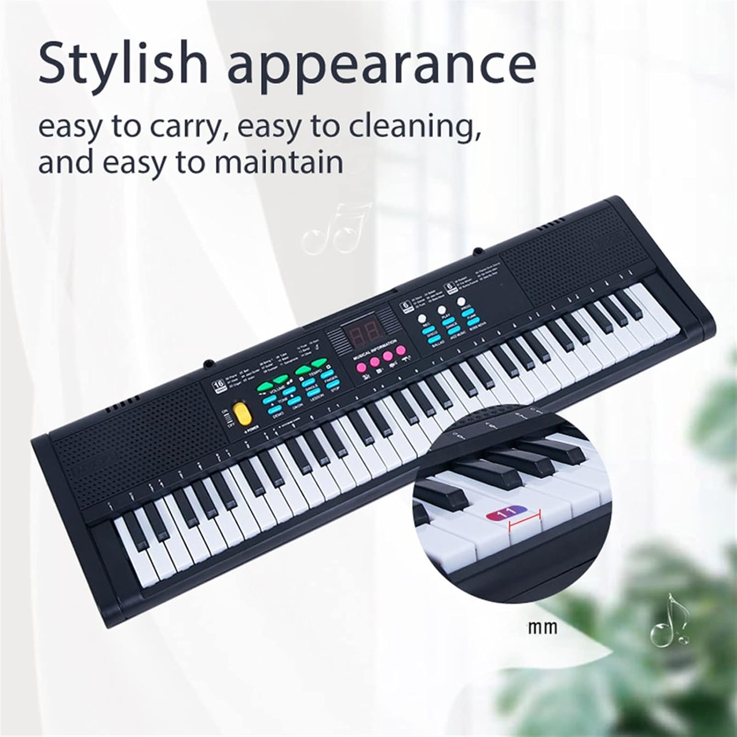 KESHUO Electric Keyboard 61 Keys Digital Music Electronic Keyboard Multifunctional Electric Piano