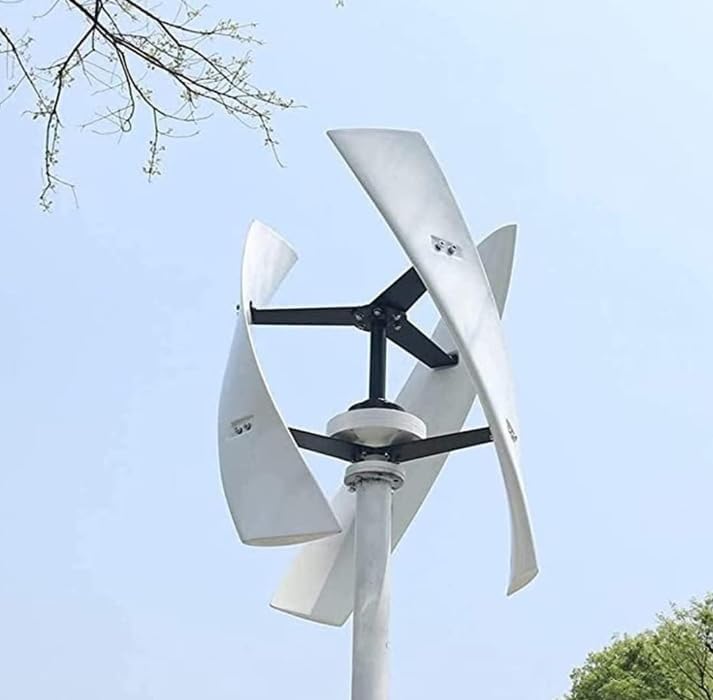 3000W Vertical Wind Turbine Generator with Controller & Grid Inverter - 8000W Home Power Solution, Efficient Renewable Energy for Off-Grid/On-Grid Systems, Eco-Friendly Wind Energy Solution