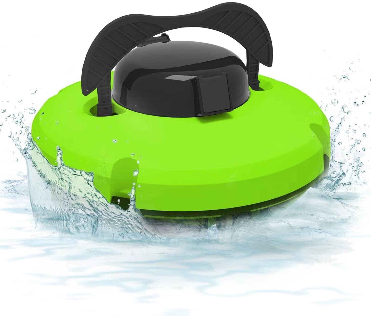 Underwater Automatic Pool Vacuum Cleaner, Cordless Robotic Pool Cleaner with Wall Climbing, 120-Minute Runtime, Smart Auto-Docking, Efficient Suction, Green