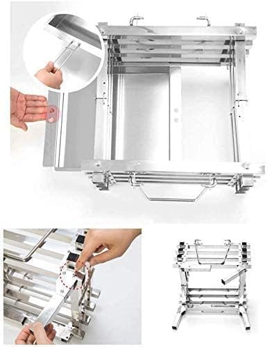 BBQ Grill Outdoor Portable Fire Pit Outdoor Foldable Bonfire Stove 16'' Steel BBQ Grill for Camping Picnic Bonfire Patio Backyard Garden,Outdoor Fire Pits