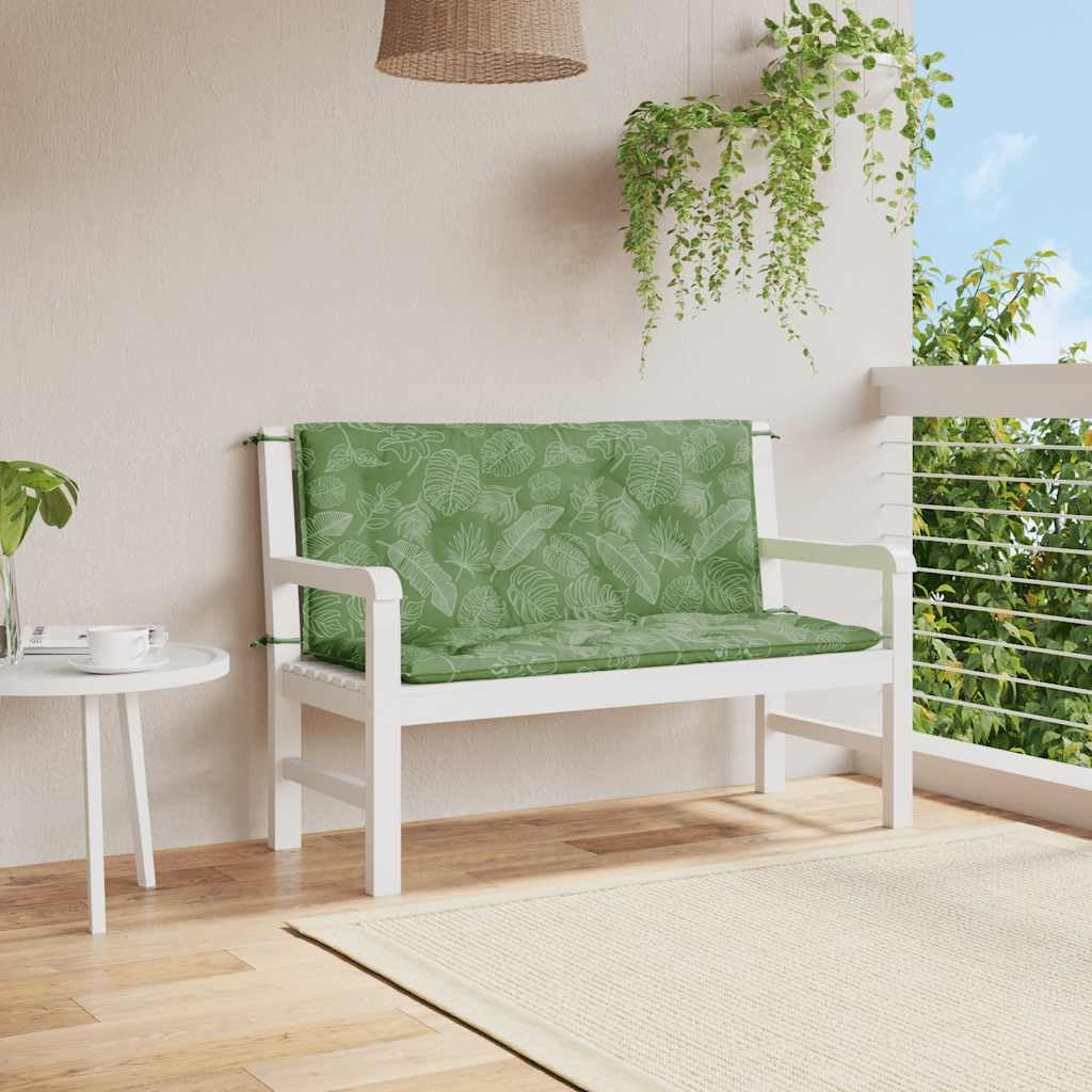 Garden Bench Cushions 2pcs Leaf Pattern 47.2