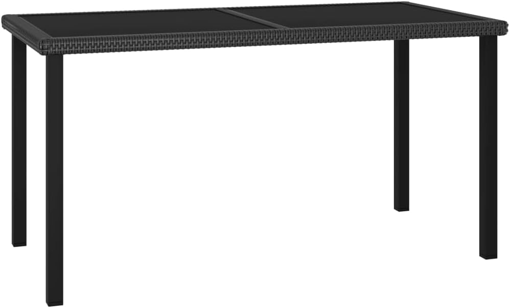 Patio Dining Table Black 55.1