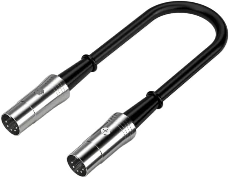5-pin MIDI Audio Cable Male to Male XLR Adapter Cable Suitable for Electric Piano Keyboard(12m)