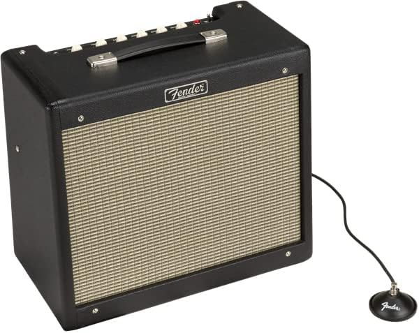Fender Blues Junior IV Guitar Amplifier, Black Bundle with Instrument Cable, Amperstand Guitar Cradle, Tuner, and 24-Pack Picks