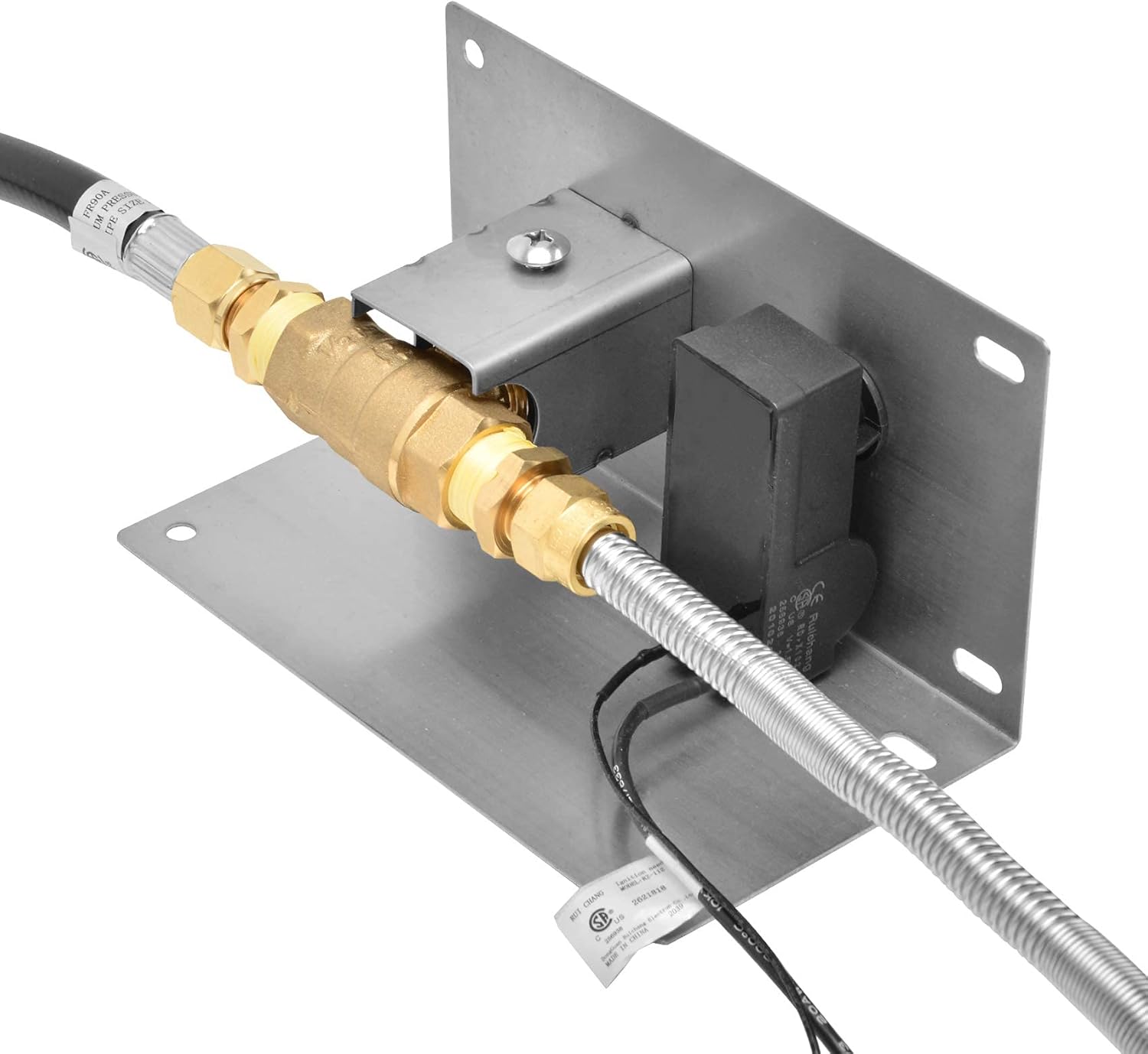 Stanbroil 31 Inch Drop-in Round Fire Pit with Spark Ignition Kit, Gas Firepit Insert for DIY Project, Propane Gas Version,304 Stainless Steel