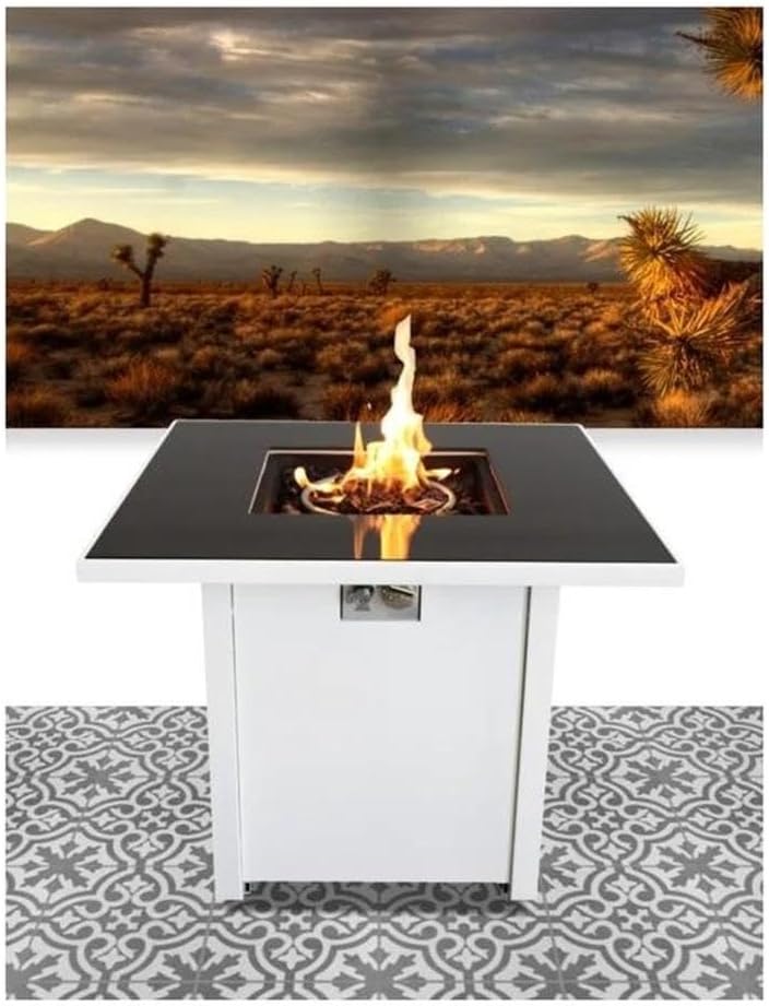 Living Source International 25'' H x 30'' W Steel Outdoor Fire Pit White