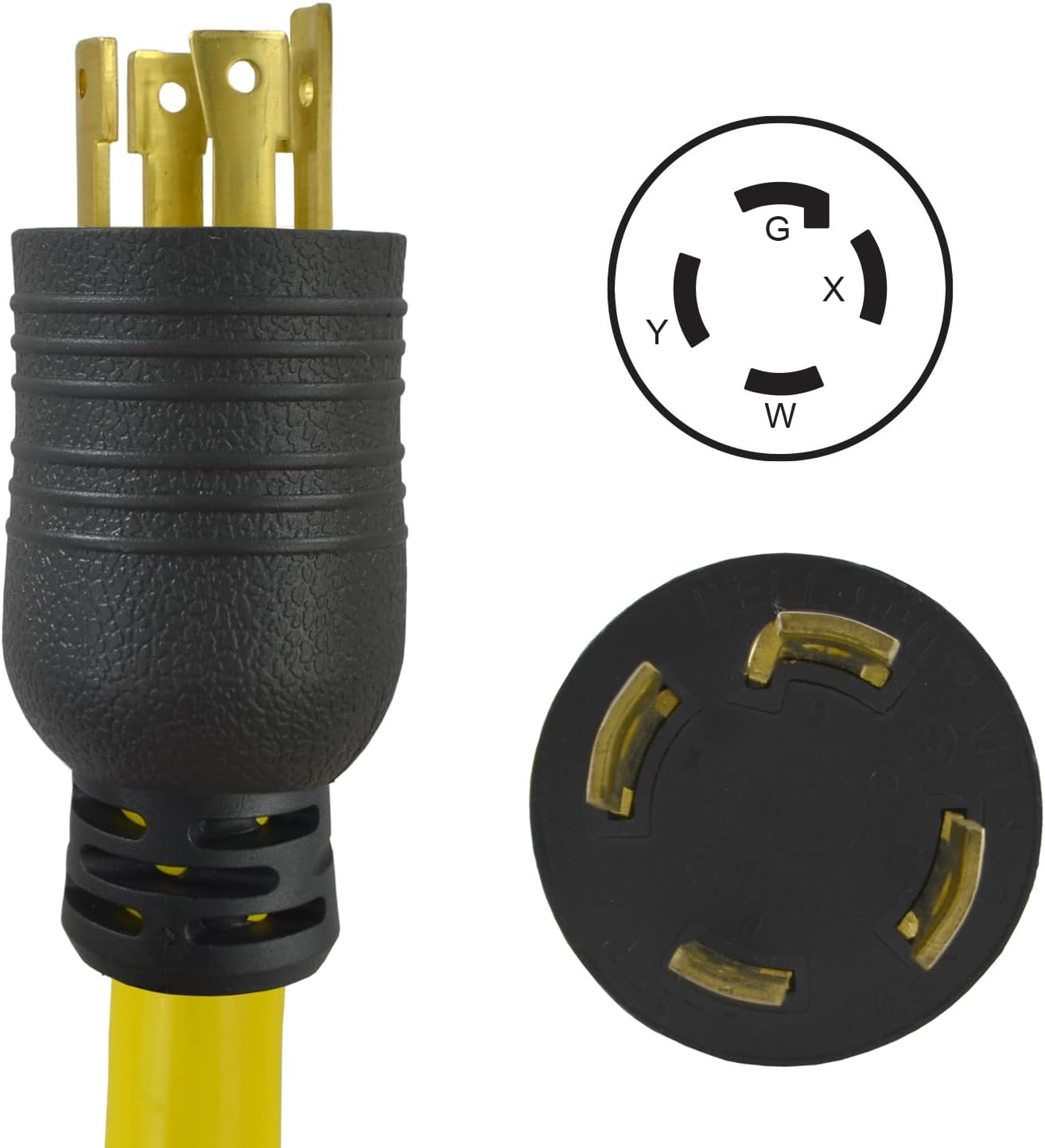 Conntek 30 Amp 4-Prong Locking NEMA L14-30 Extra Heavy-Duty Generator Cord - 100ft