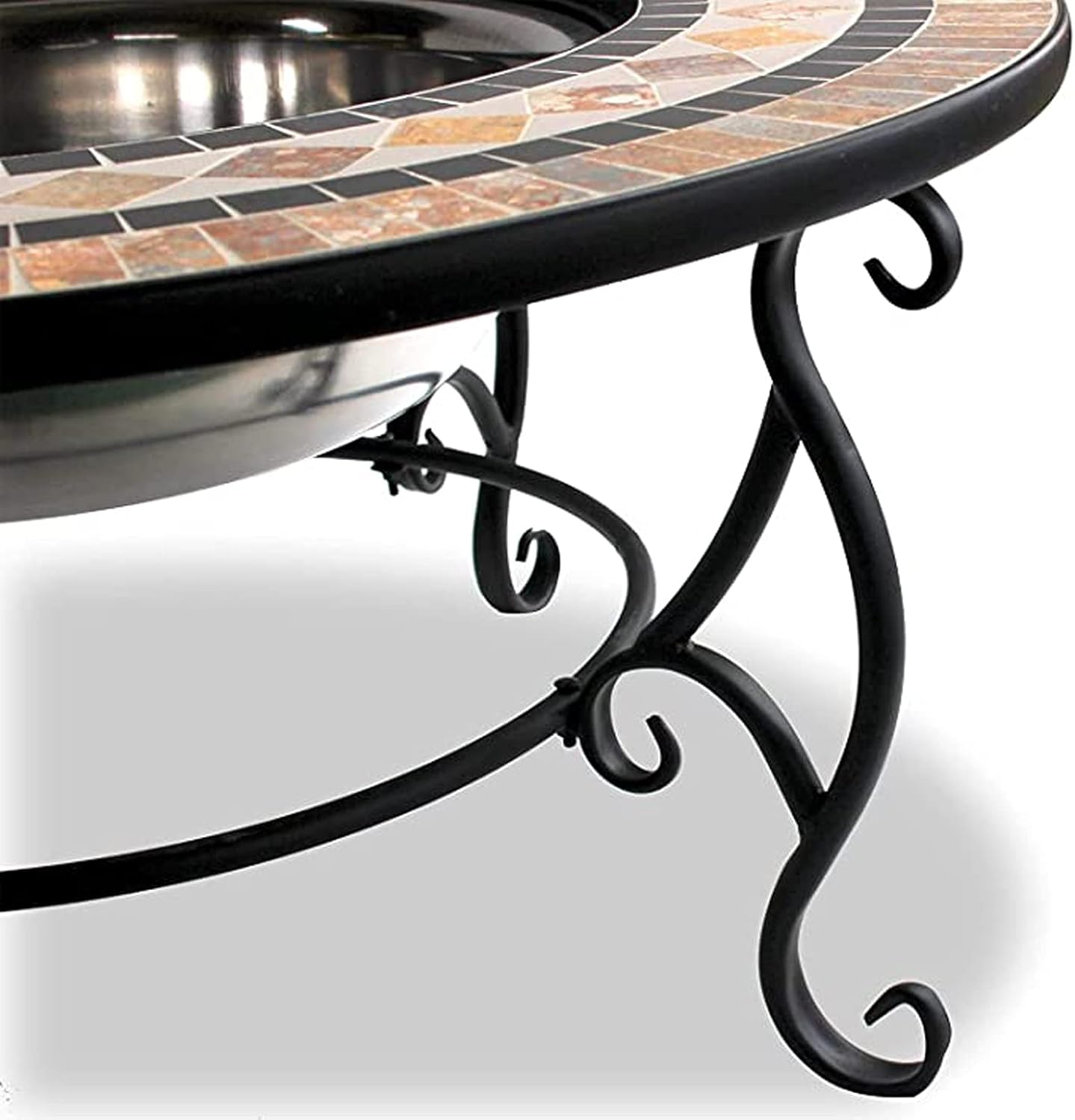 Fire Pit, Garden Heater/Fire Pit/Coffee Table/Barbecue/Ice Bucket - Marble Finish