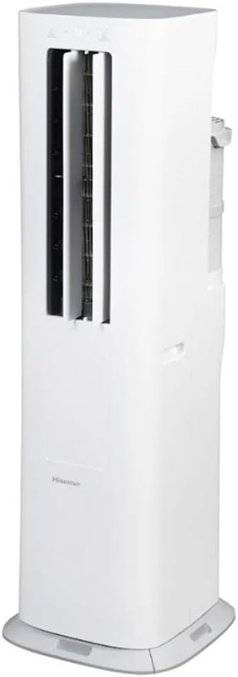 Hisense 8000 BTU 350 Sq. Ft. with Inverter Compressor, Dual Hose Portable Tower Air Conditioner HIAP0825TWD, up to 350 Sq Ft., Wi‑Fi app control for Alexa/Google, Oscillating - HIAP0825TWD (Renewed)