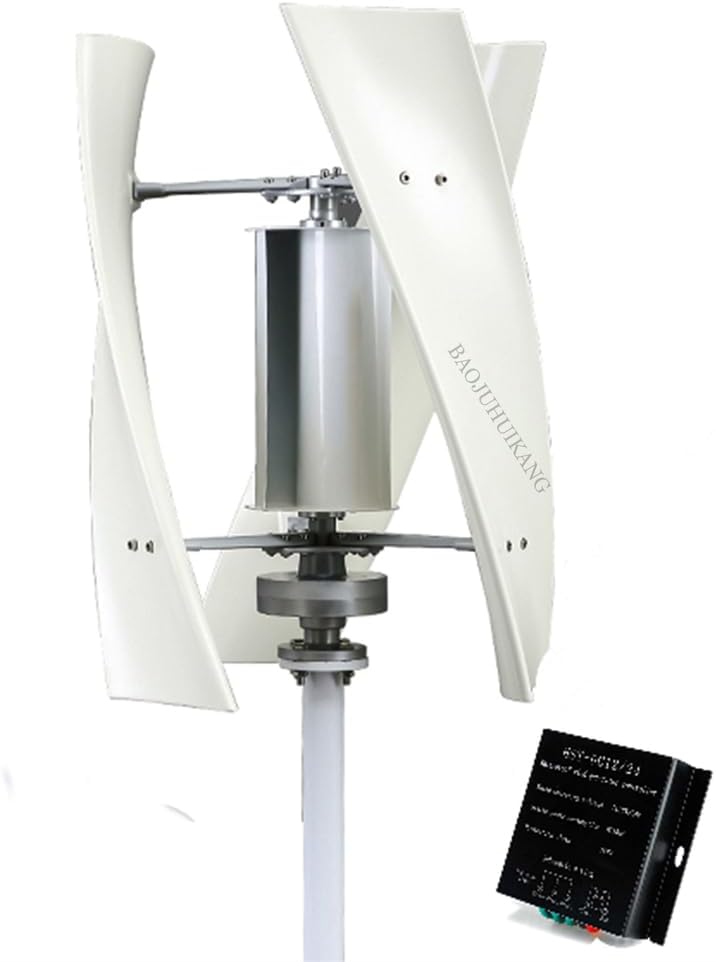 Vertical Axis Wind Turbine 5000W 3 Blades Low Noise Wind Generators for Home Use12v/24V 48V 220V, with Controller, for Street Lighting