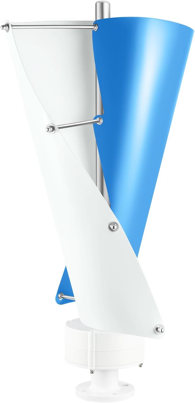 Wind Turbine, 12V 100W Vertical Axis Wind Turbine Generator with Electromagnetism Controller, 2 Aluminum Alloy Blades Wind Turbine Power Generation, Permanent Magnet Generator for Mobile House Cabin