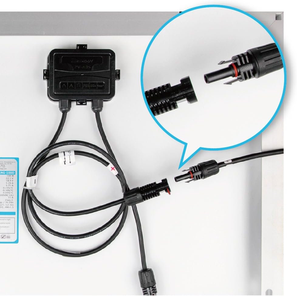 Renogy 100 Watt 12 Volt Extremely Flexible Monocrystalline Solar Panel & One Pair of 10ft. 10AWG Adaptor Kit Solar Cable PV with Female and Male Connectors, Connect Solar Panel and Charge Controller