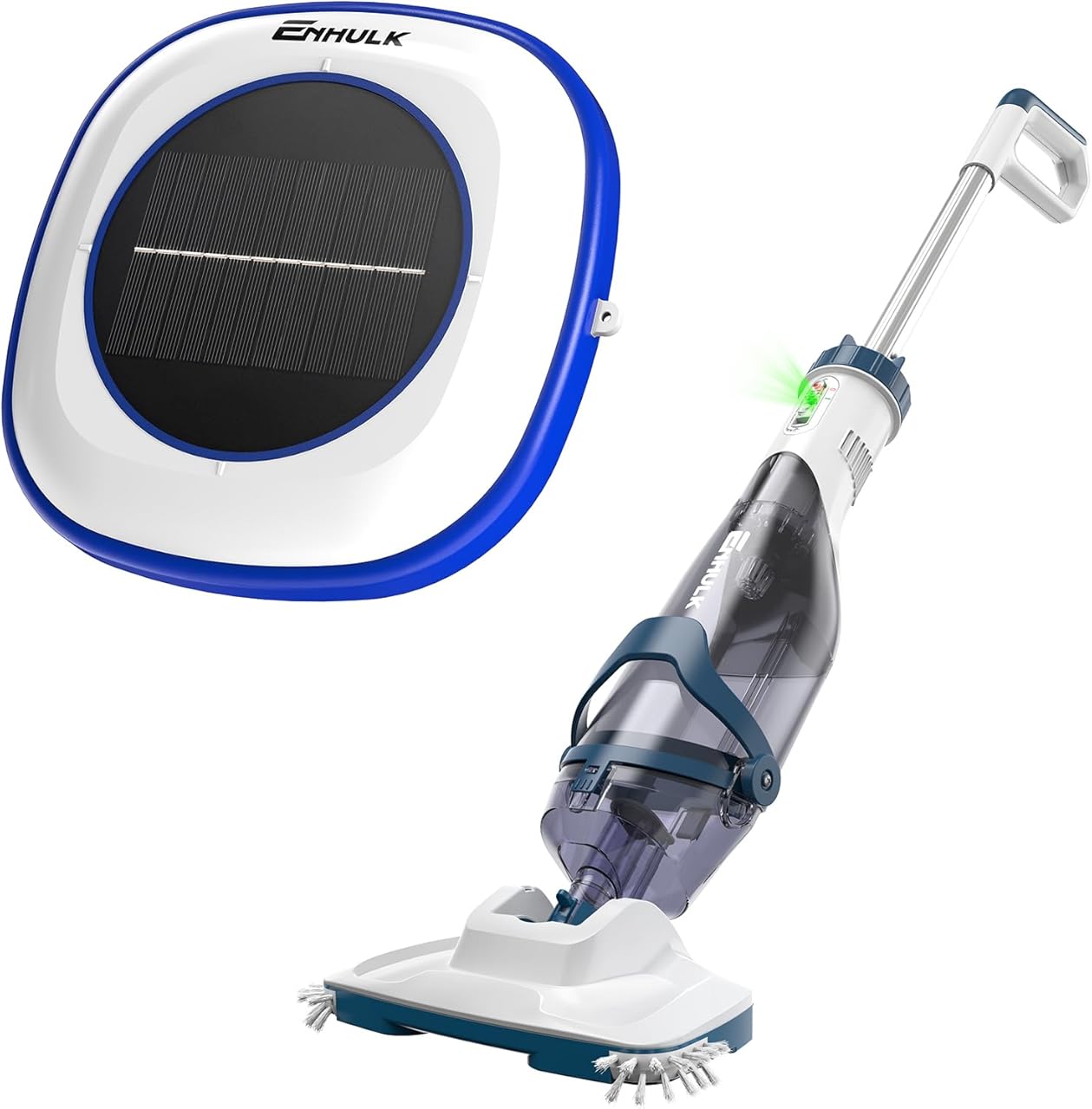Pool Cleaning Kit, 2025 Pool Vacuum & Solar Pool Ionizer, Ideal for Above Ground, In-Ground Pools, Spas, and Hot Tubs